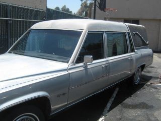 1987 Gray Cadillac Hearse 5.  0liter Brougham D ' Elegance Concours Eureka Hearse photo