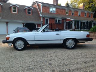 1989 560sl Convertible Last Year Of Production White 2 Tops photo