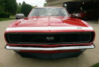 1967 Camaro Rs / Ss,  396,  Auto,  Buckets / Console,  Beauty Red With White Nose Stripe photo