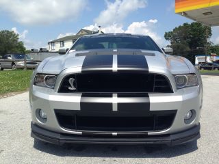 2014 Shelby Gt500 Silver / Black Stripes - Svt & Track Package,  Recaro ' S, photo