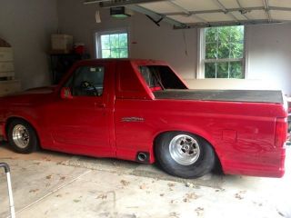 1994 Ford - Lightning Pro Street; Rolling Chassis,  Red With Custom Body Trim photo