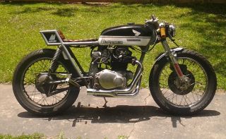 1972 Honda Cb350 Rat Rod Cafe Racer Vintage Motorcycle photo