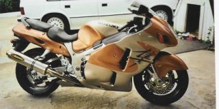 1999 Copper / Silver Hayabusa,  P - C,  Akropovic,  Custom Seat,  Air Box Mod; photo