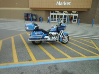 2004 Harley Roadglide,  Impact Blue And Silver,  Loaded photo