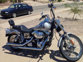 2002 Harley Davidson Ice Silver Dyna Wide Glide Motorcycle photo